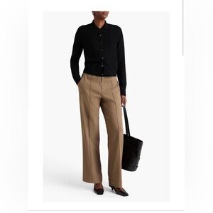 NWOT Vince BLACK POINTELLE COLLARD CARDIGAN SWEATER Size XS